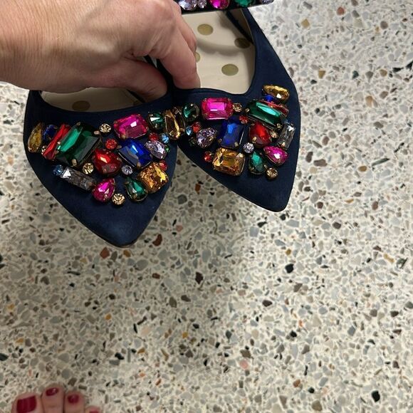 Boden Amy embellished rhinestone ballet flat 41 9.5 - Picture 5 of 9